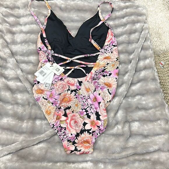 Sanctuary Petal Pusher High-Leg One-Piece Swimsuit - Multi Size XL - Picture 3 of 3
